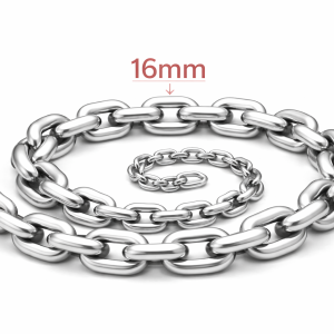 16mm 201 & 304 Stainless Steel  Long Type Round Link Chain