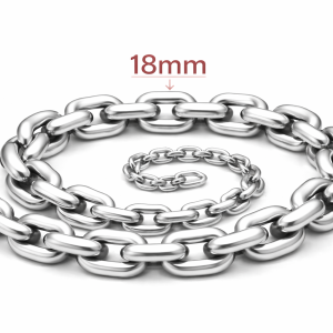 18mm 201 & 304 Stainless Steel  Long Type Round Link Chain