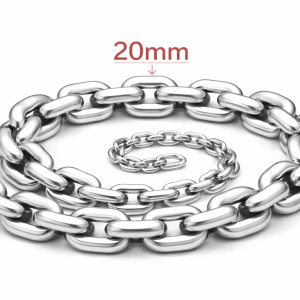 20mm 201 & 304 Stainless Steel  Long Type Round Link Chain