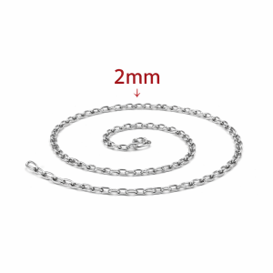 2mm 201 & 304 Stainless Steel  Long Type Round Link Chain