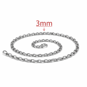 3mm 201 & 304 Stainless Steel  Long Type Round Link Chain
