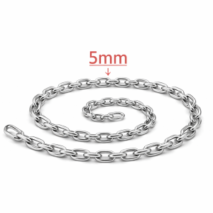 5mm 201 & 304 Stainless Steel  Long Type Round Link Chain