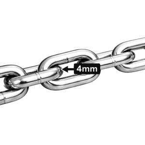 4mm 201 & 304 Stainless Steel （Short） Type Round Link Chain