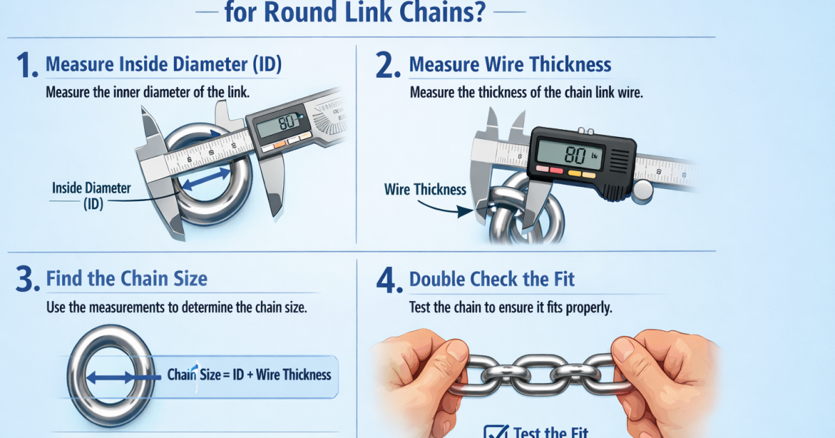 How to Measure Chain Size Correctly for Round Link Chains?